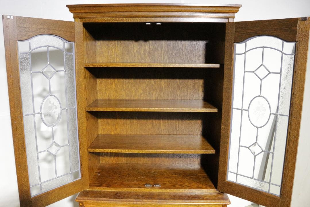 三越ブルージュ★食器棚★ステンドグラス★木製家具