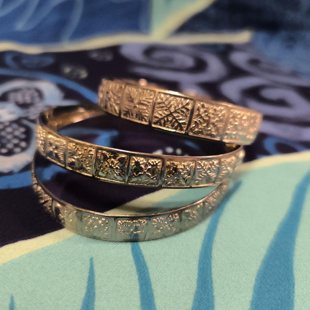 シルバー925　ハワイアンバングル 3点セット 80g