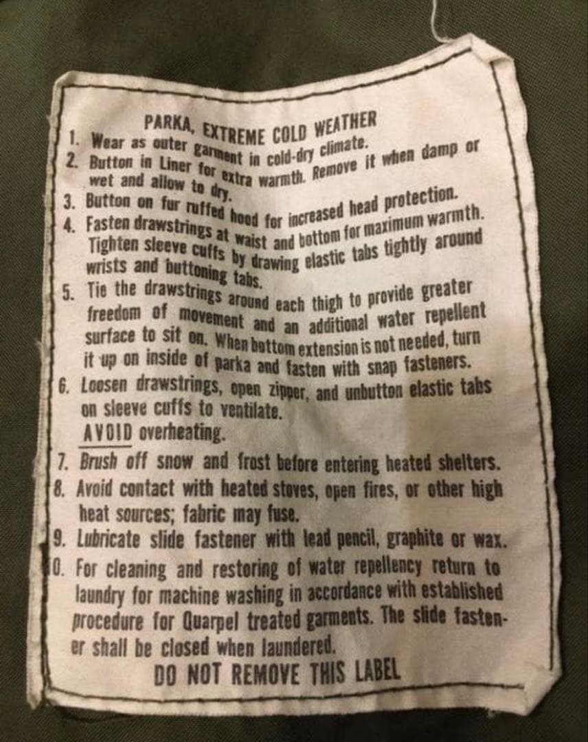 Ｍ65 フィッシュテールパーカー フルセット X-SMALL デッドストック