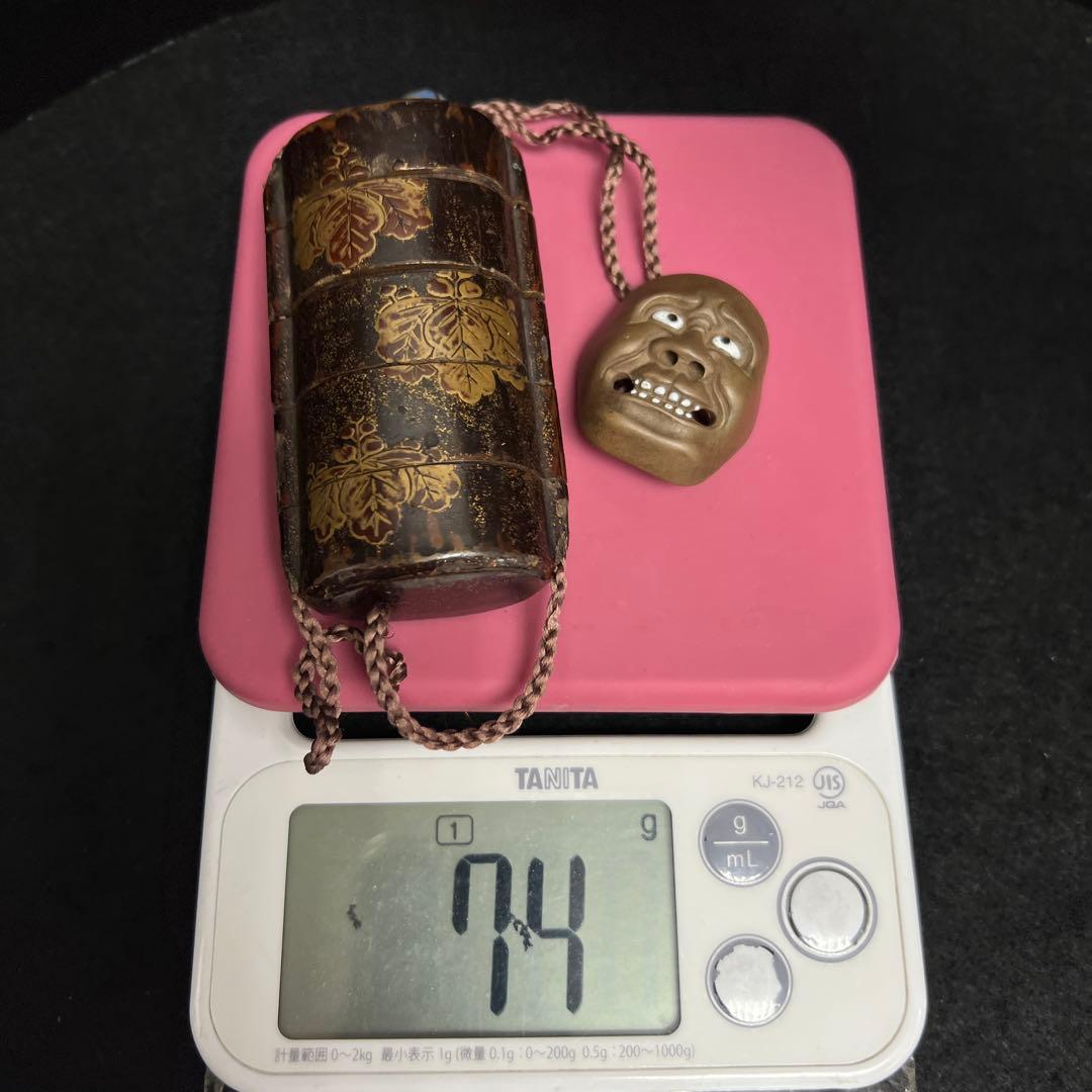 江戸時代　蒔絵五段印籠　74g 東Y7-1203☆2F