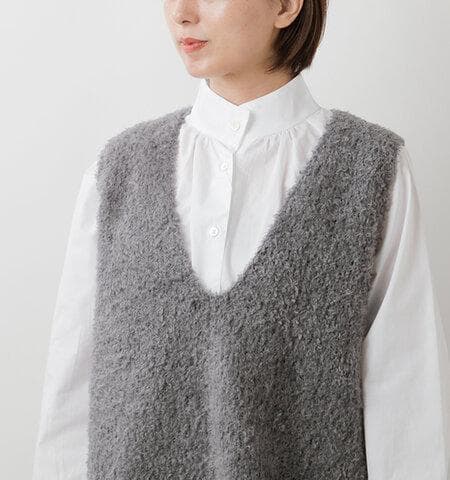 【新品タグ】mizuiro ind ミズイロインド へアリーVネックベスト