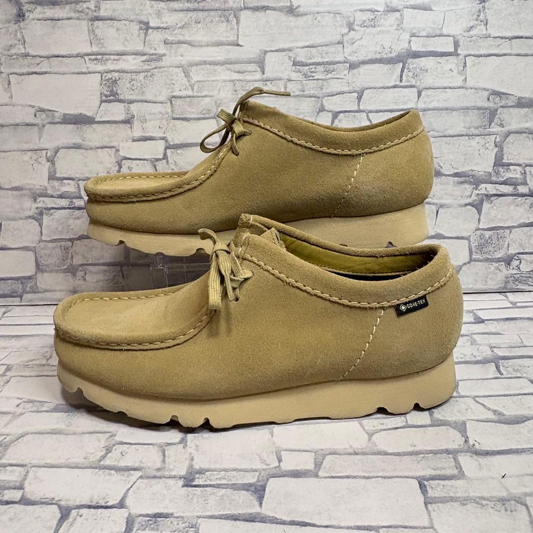美品 Clarks ワラビー GORE-TEX Vibram 防水 ベージュ