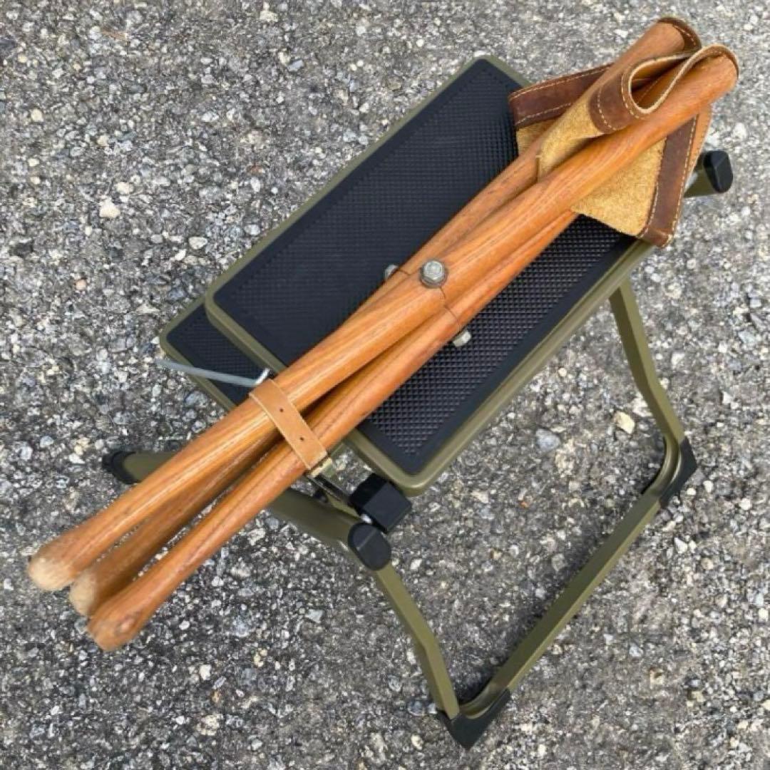 【米国直輸入】本革☆サンサチェア☆焚き火チェア☆ハンティングチェア★ビンテージ