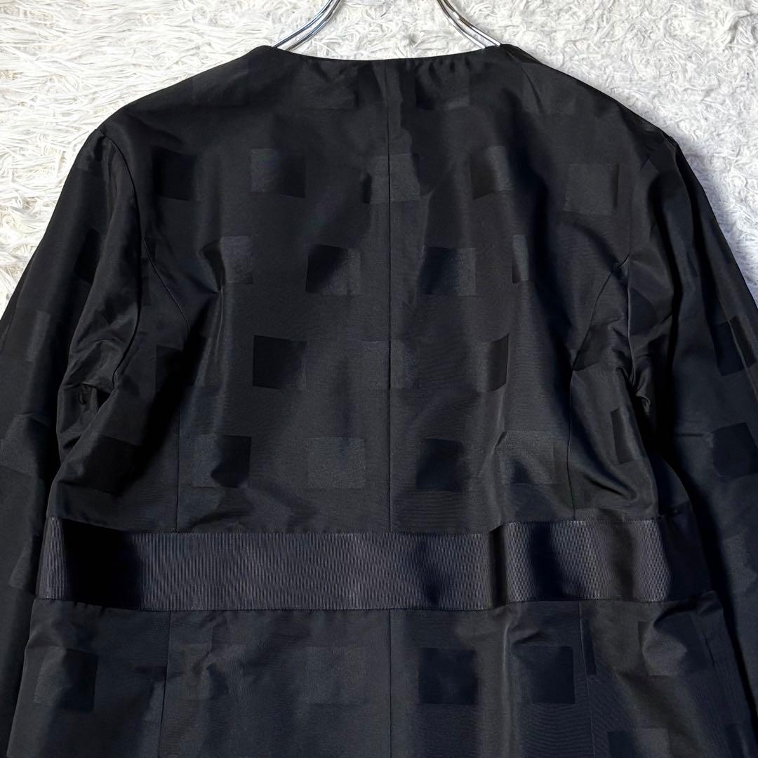 新品タグ付き　Modify 2wayブラックノーカラーコート　リバーシブル　40