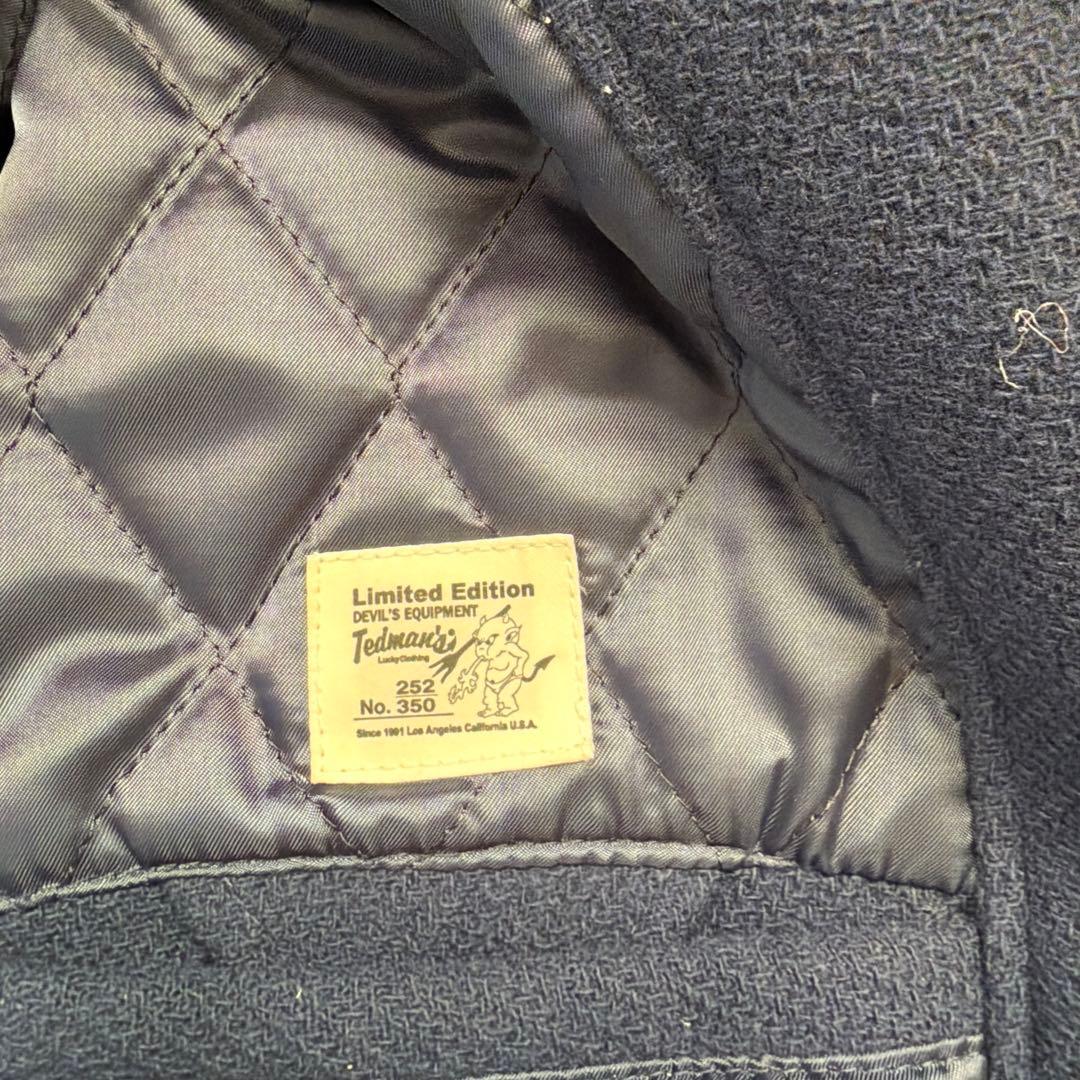 【激レア！300着限定】TEDMAN スタジャン 袖レザー 紺 42( L )