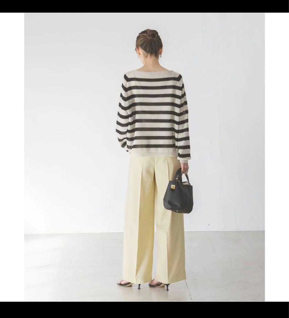 aoi様　NOBLE エステルツイルストレッチスラックスパンツ イエローB 36