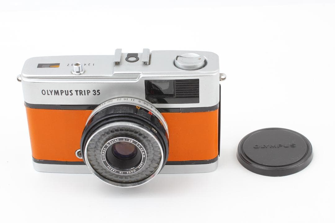 【美品 整備済】黄土色 オリンパス トリップ35 フィルムカメラ #1074