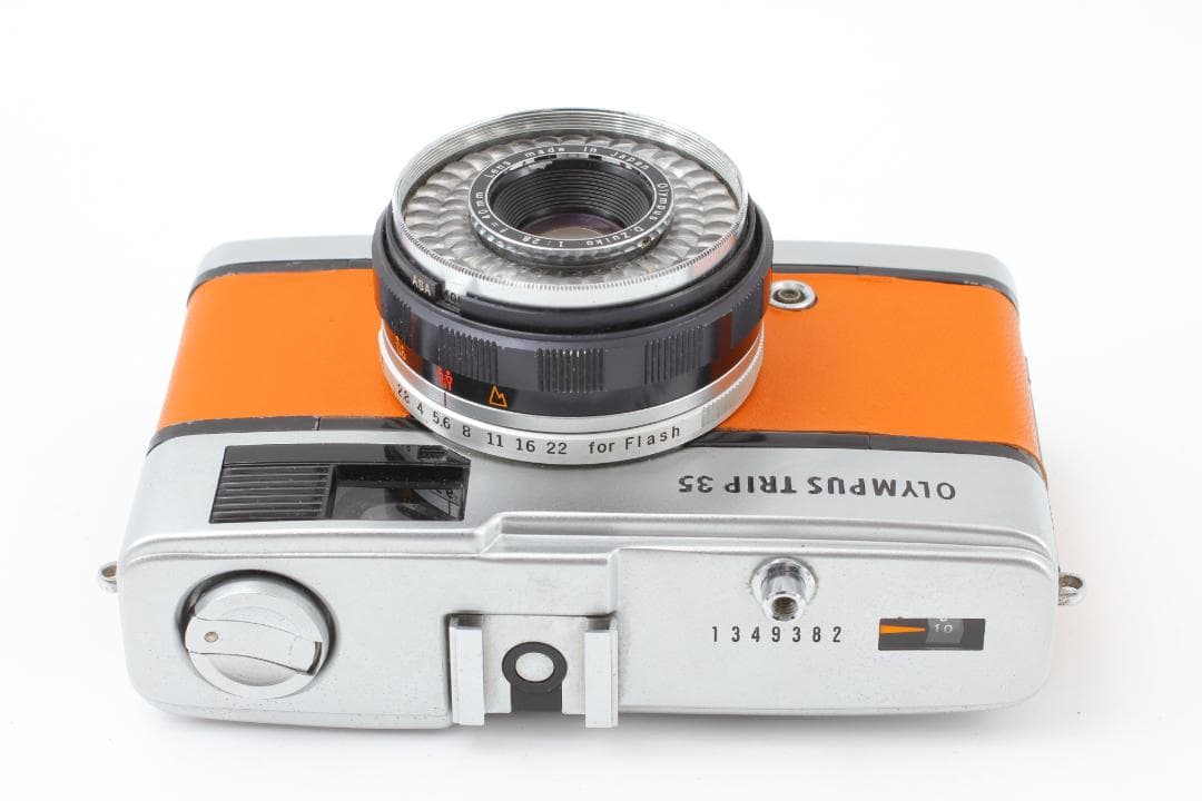 【美品 整備済】黄土色 オリンパス トリップ35 フィルムカメラ #1074