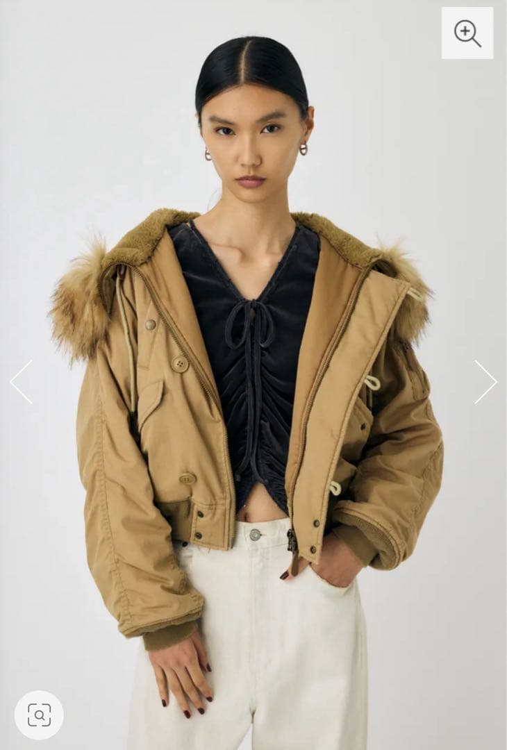 moussy SHORT N2B beige マウジー アウター ベージュ