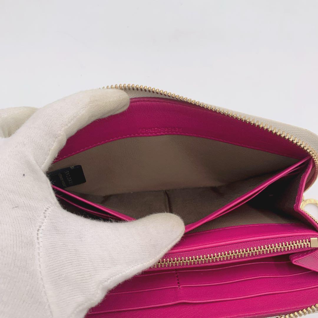 【美品✨】BVLGARI 長財布 ラウンドファスナ ロゴリング