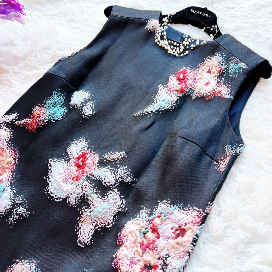 未使用　GIORGIOARMANI アルマーニ　フラワージャカード ワンピース