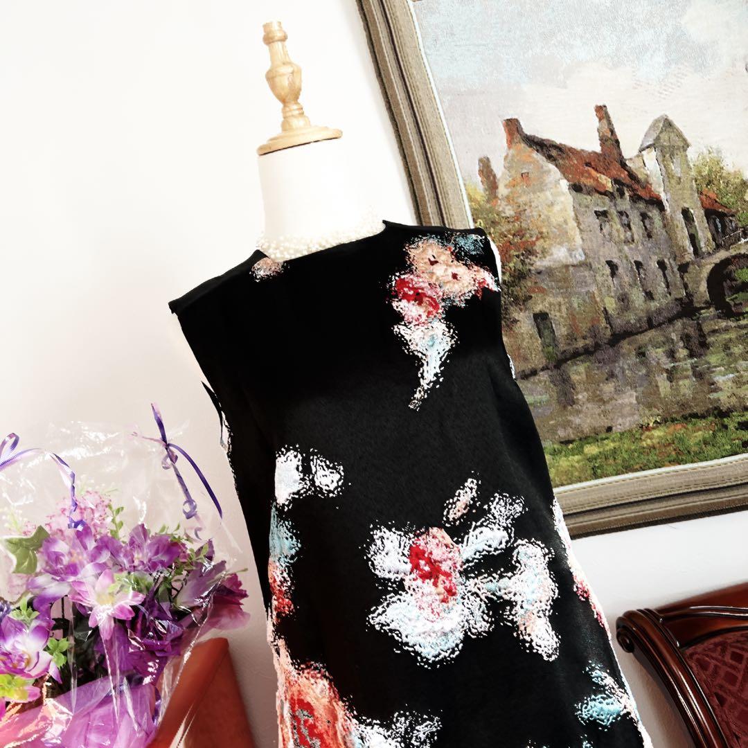 未使用　GIORGIOARMANI アルマーニ　フラワージャカード ワンピース