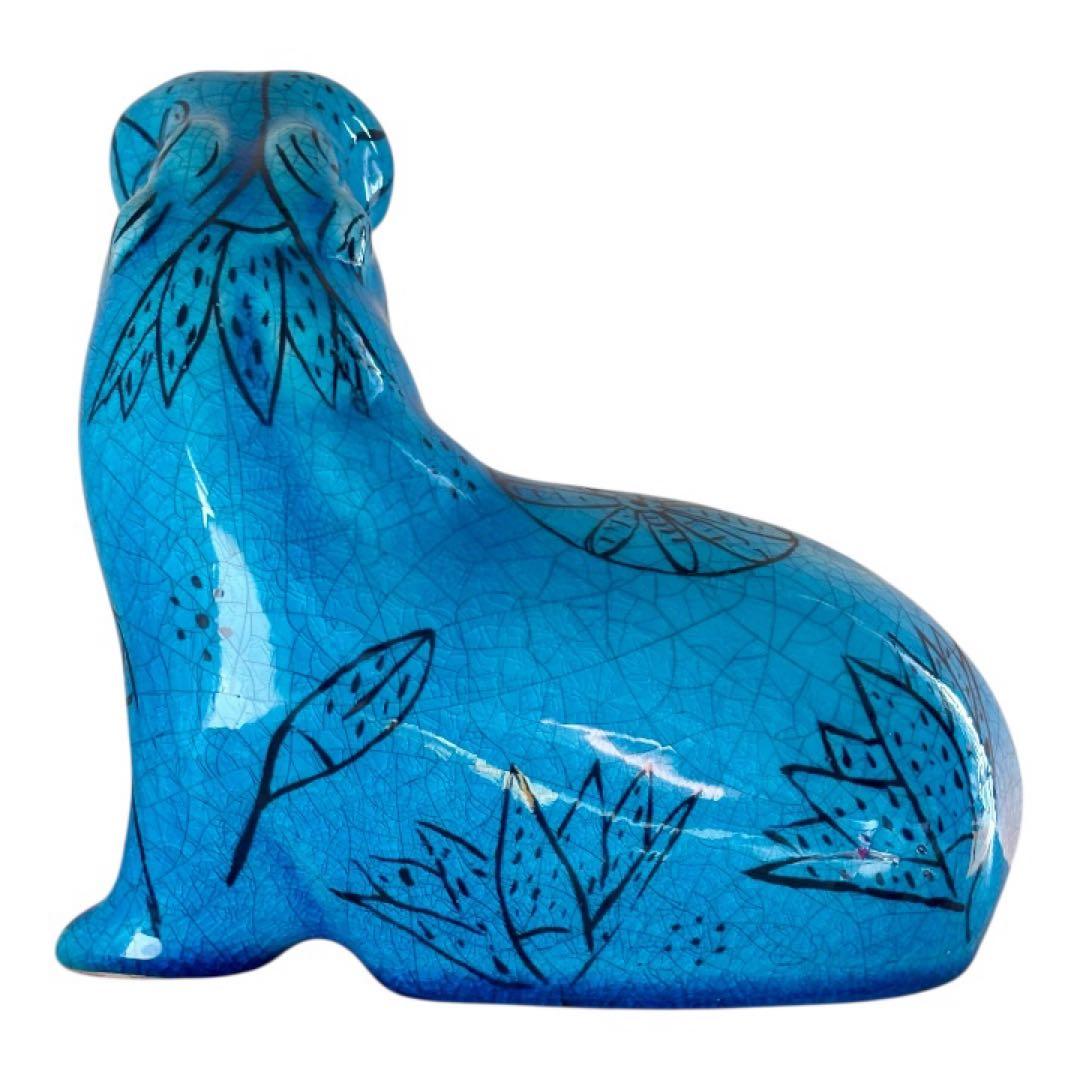 青いカバHIPPO大英博物館収蔵品のレプリカ陶器の置物