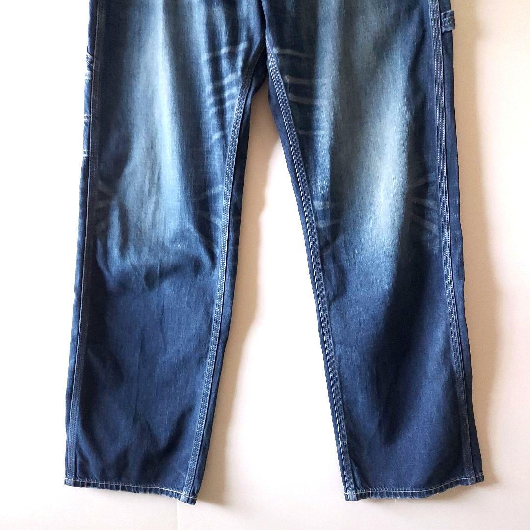 状態良好 日本製 Lee ライトオンスデニム ペインター L ネイビー