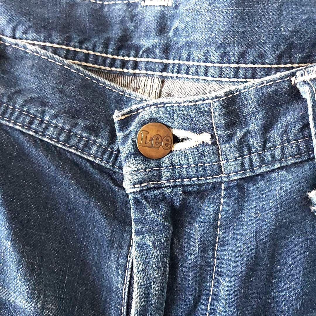 状態良好 日本製 Lee ライトオンスデニム ペインター L ネイビー