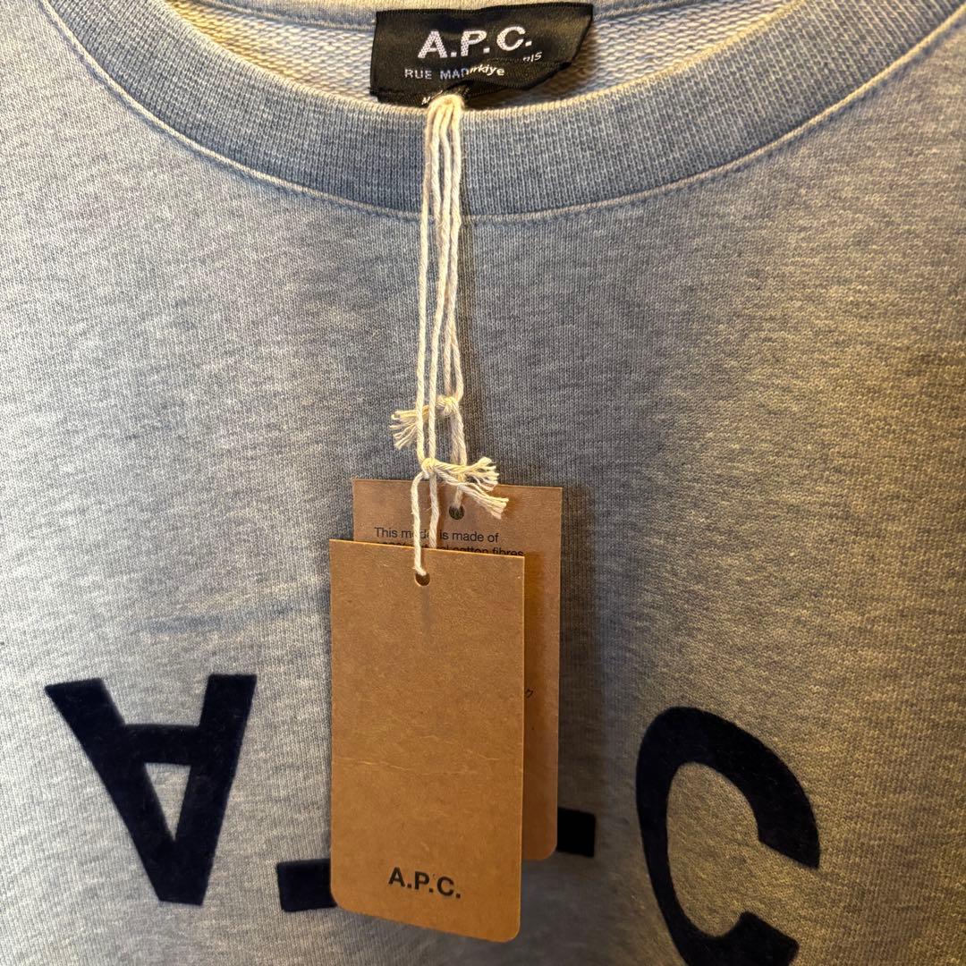 A.P.C. グレー ロゴ スウェット V.P.C. 反転ロゴ