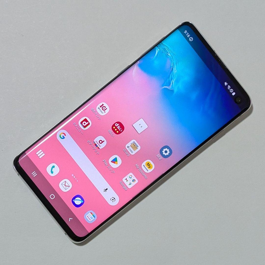 【外観美品】Galaxy S10 SC-03Lホワイト ドコモ SIMフリー
