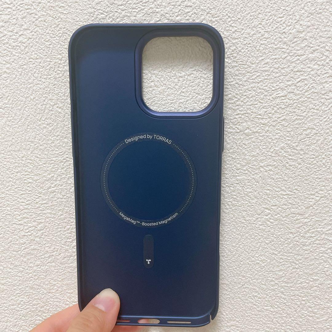 MagSafe対応 iPhone16ProMax ネイビーブルー ハードケース