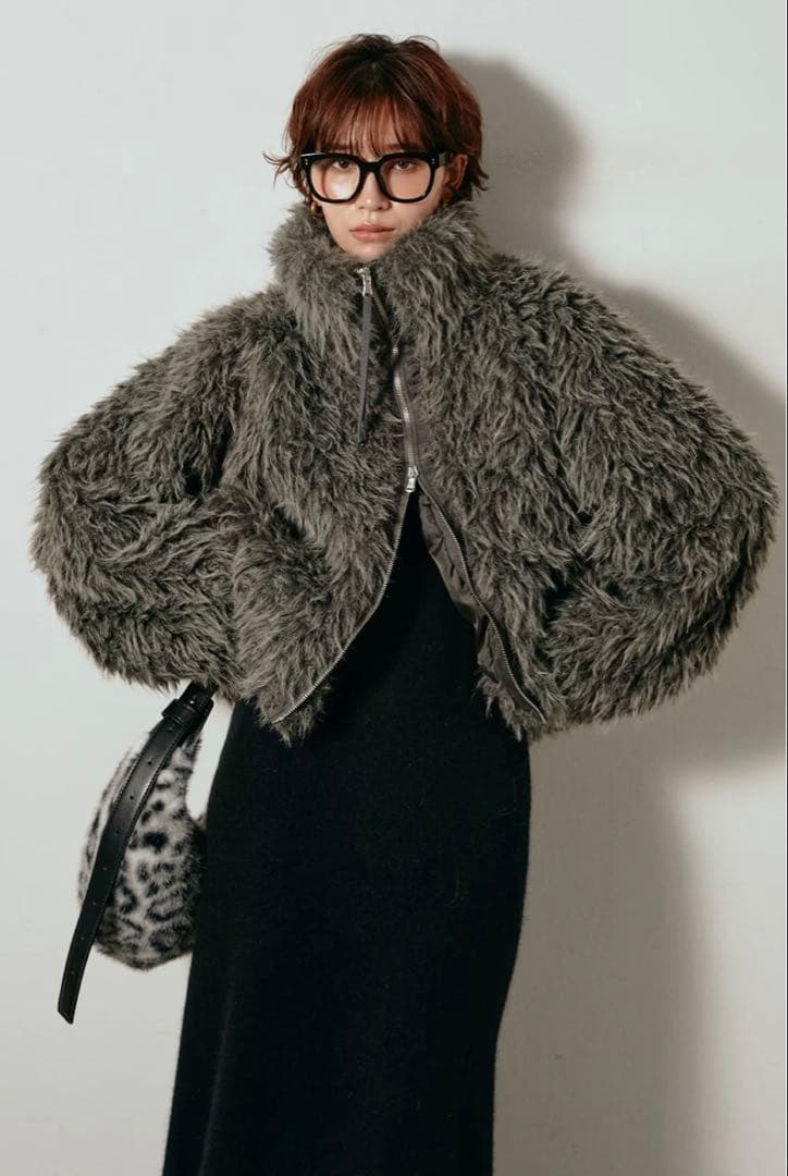 ミックスシープファースタンドブルゾン　esica