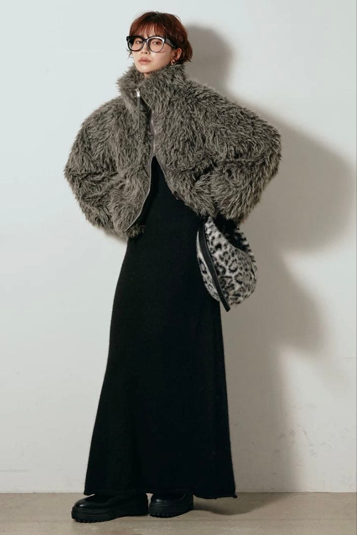 ミックスシープファースタンドブルゾン　esica