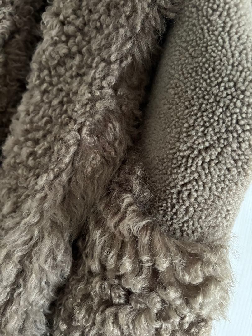 L'Appartement ブランカMOUTON VESTブラウンカーキ