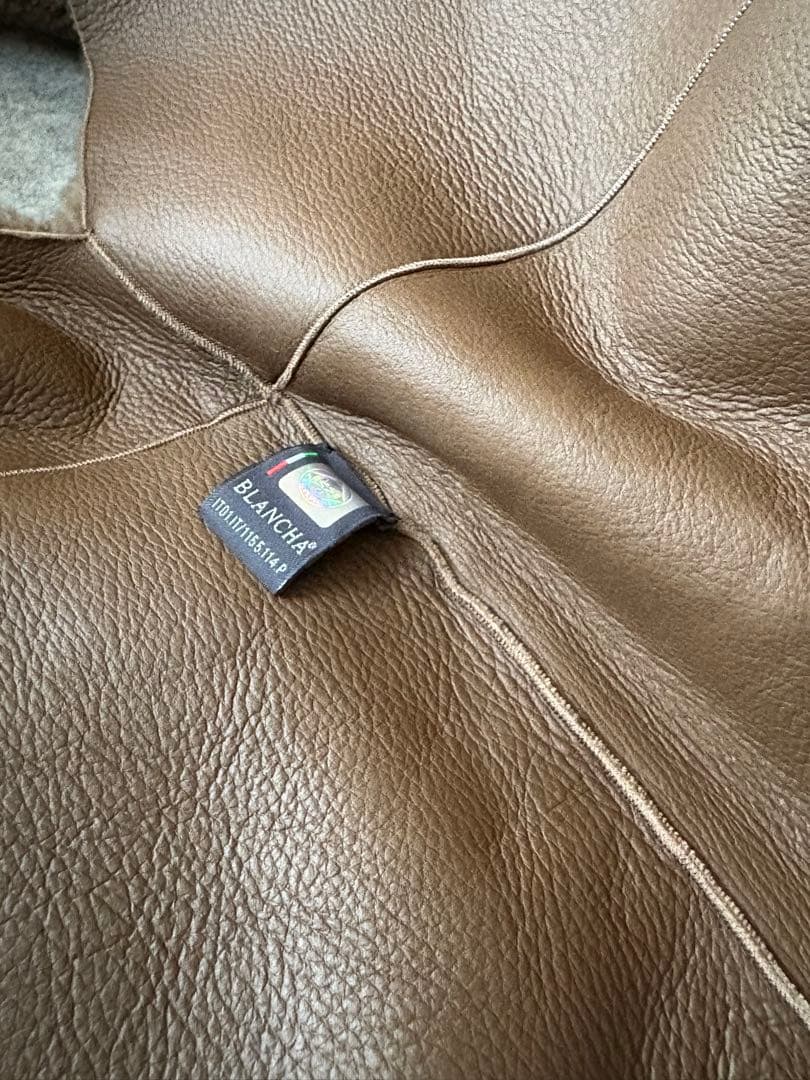 L'Appartement ブランカMOUTON VESTブラウンカーキ