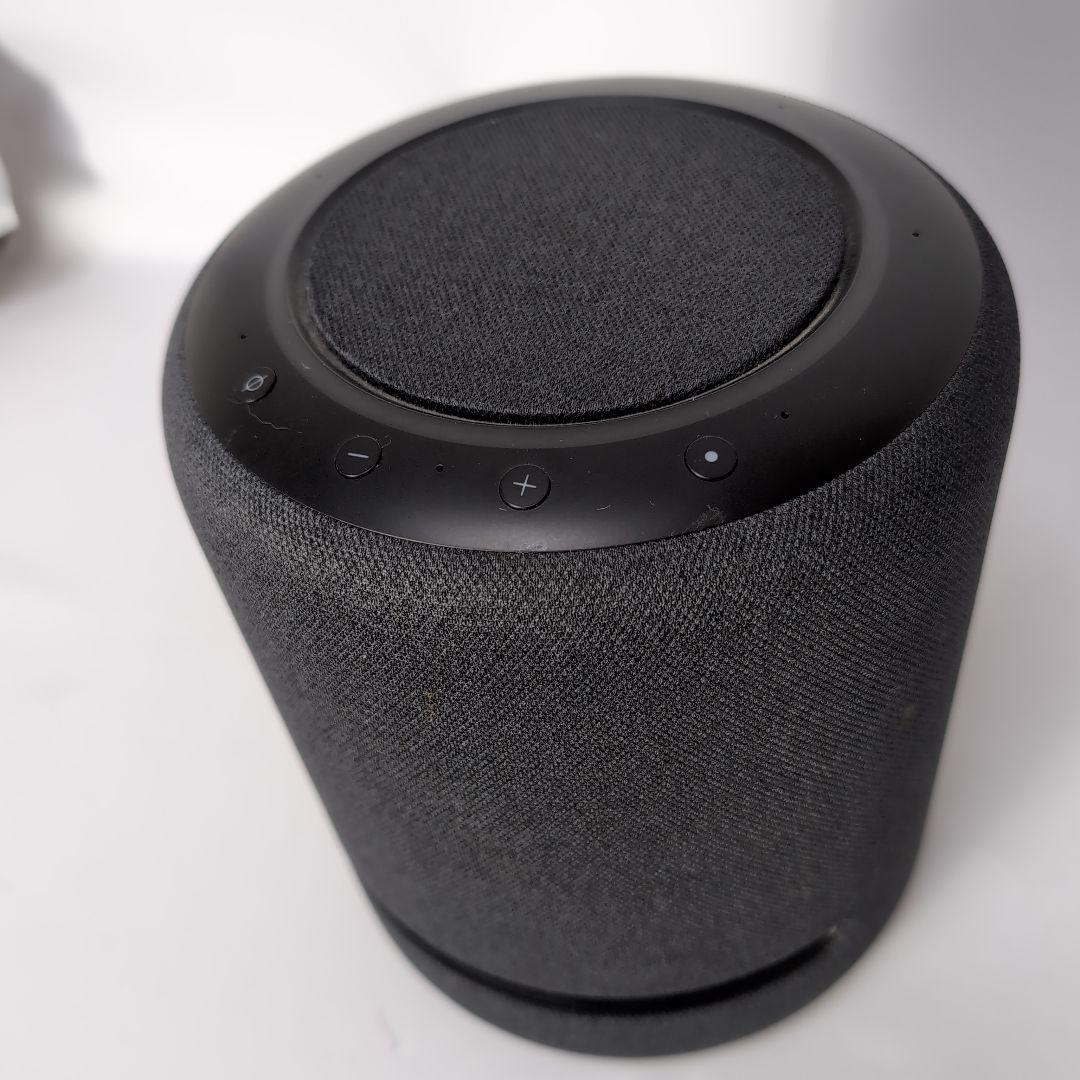 スマートスピーカー グレー 円筒形