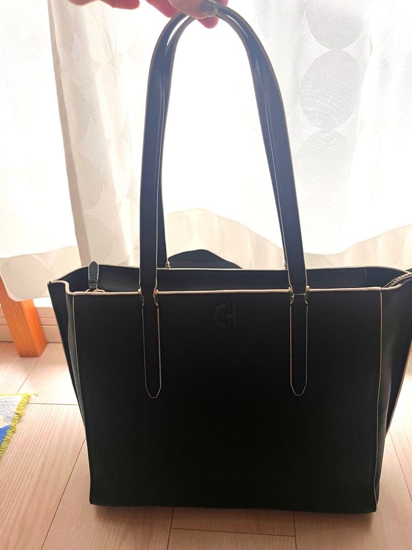 美品　コールハーン　ビジネスバッグ　女性用　黒　革製