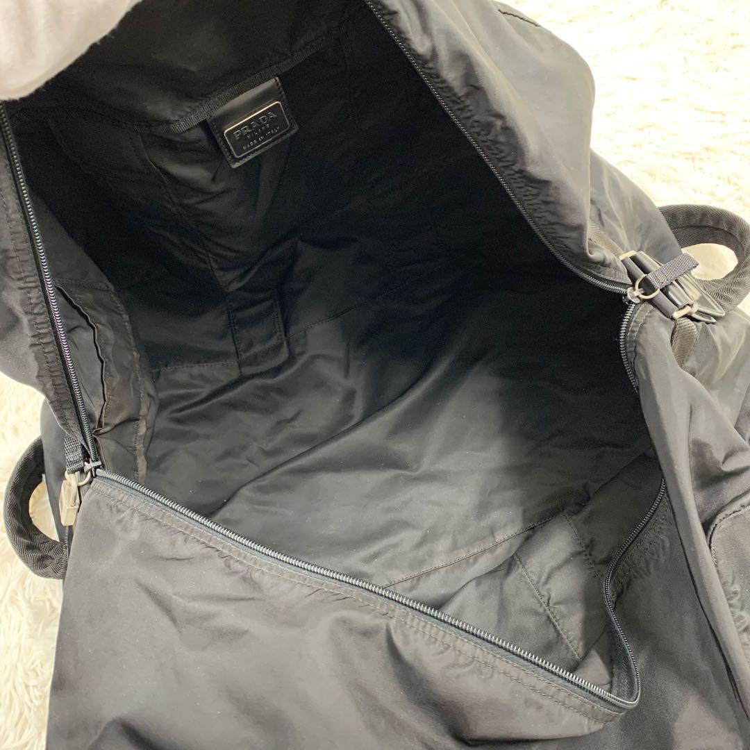 【✨極美品✨】プラダ ボストンバッグ 2way 三角ロゴ ナイロン ブラック