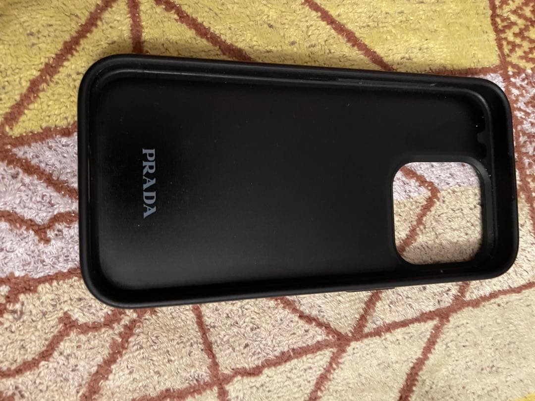 みんと　PRADA ブラック iPhone用ケース