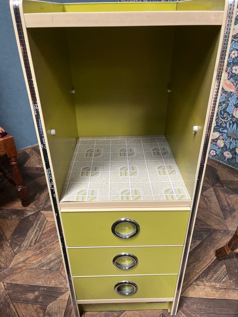 ヒジキ＊棚 チェスト 昭和レトロ レトロポップ 当時物 インテリア 緑