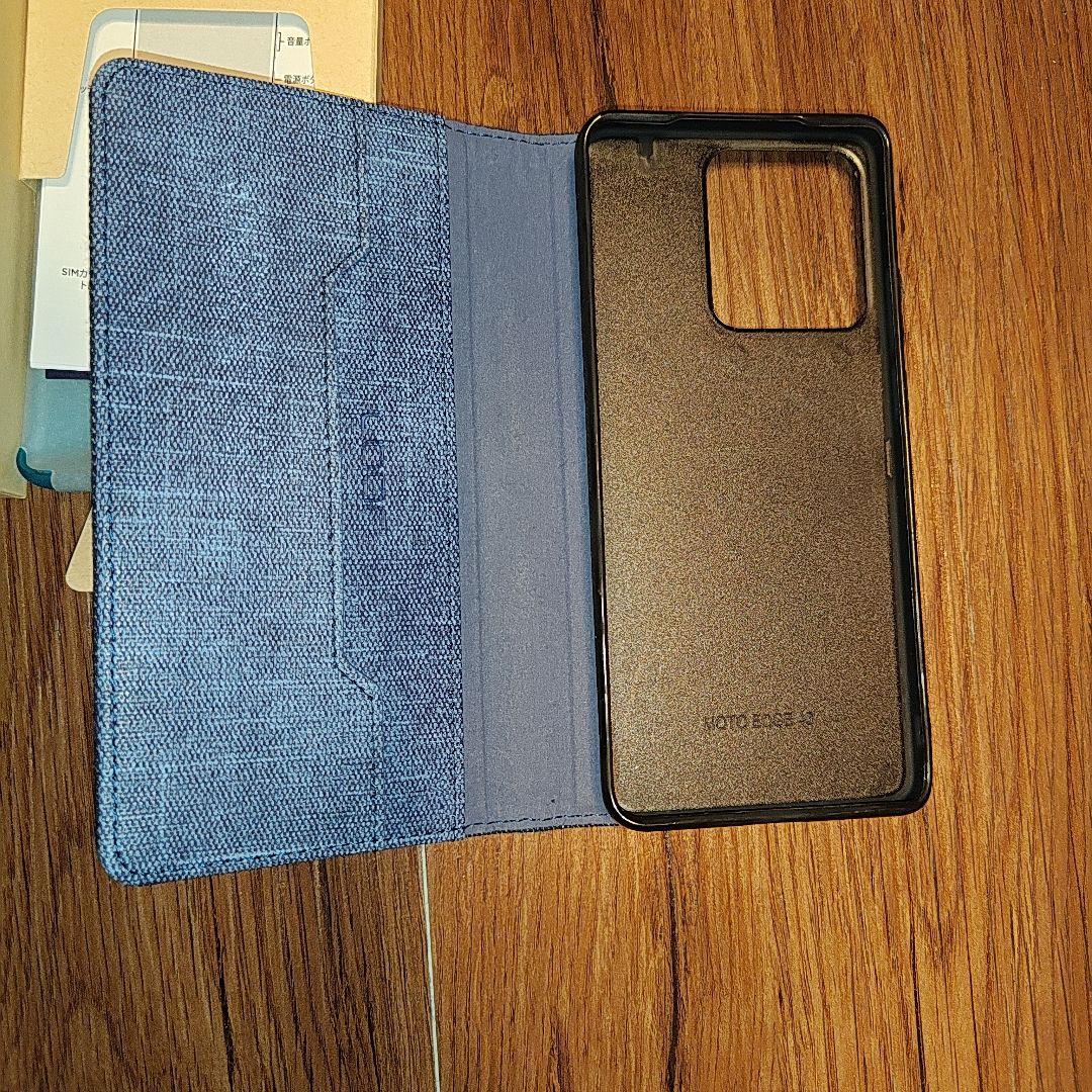 motorola スマートフォン 本体 青色 充電器付き