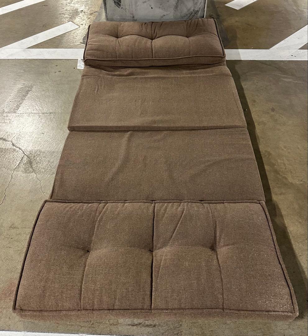 ブラウン 折りたたみ式ソファベッド