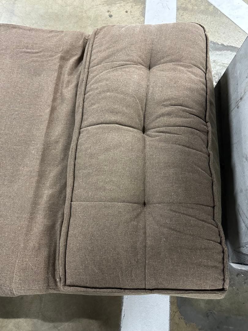 ブラウン 折りたたみ式ソファベッド