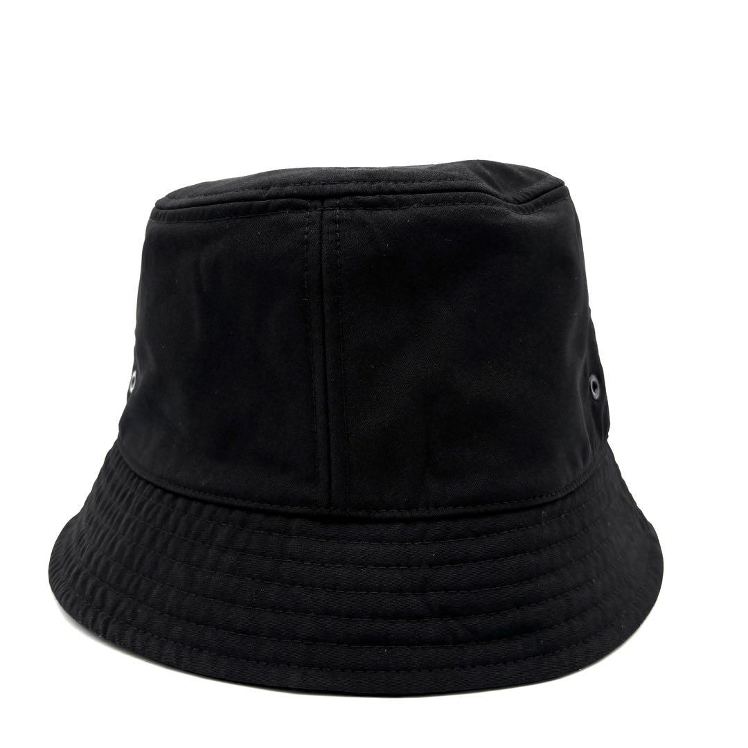 極美品 RFIDモデル モンクレール バケットハット ロゴワッペン Lサイズ 黒