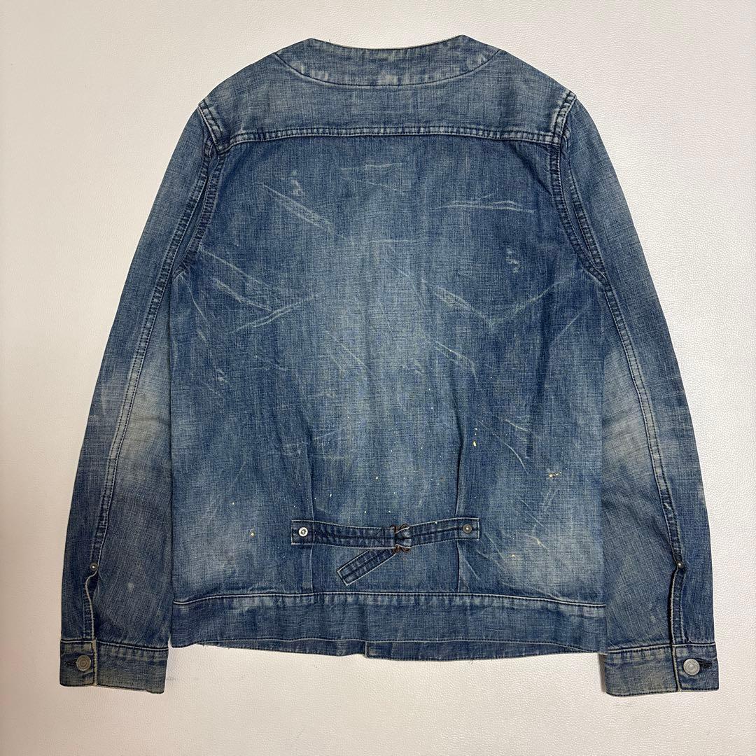 Ordinary fits ノーカラー デニムジャケット