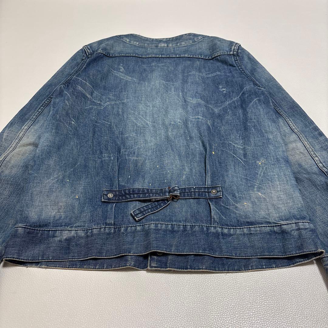 Ordinary fits ノーカラー デニムジャケット