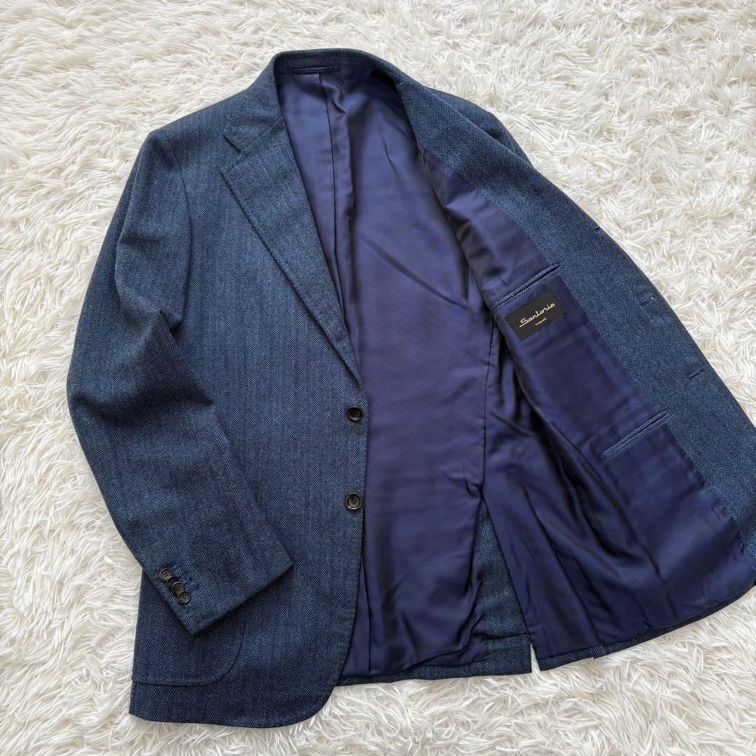 Sartorio サルトリオ ジャケット 50 ウール ヘリンボーン