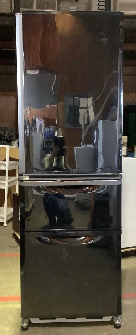 【省スペース】三菱 3ドア冷蔵庫 MR-C37T-B 370L 2012年製