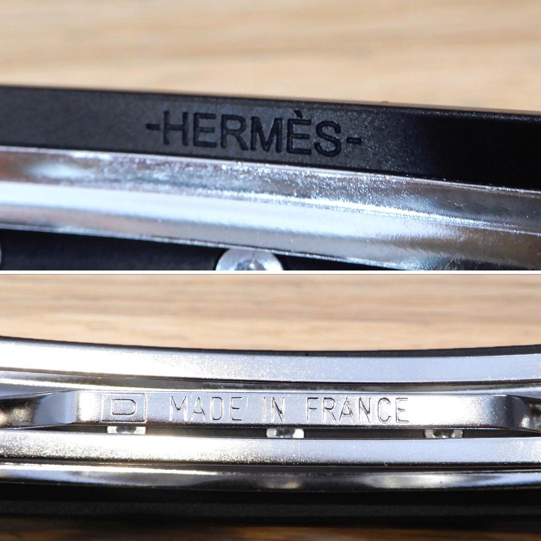 新品同様 エルメス コリエドシアン カプリスGM バレッタ クルーメドール 黒