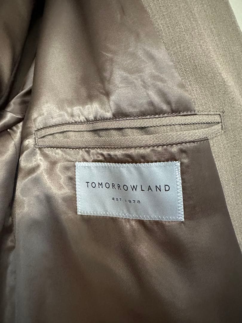 TOMORROWLANDウールレーヨンツイル シングルブレステッド2Bジャケット