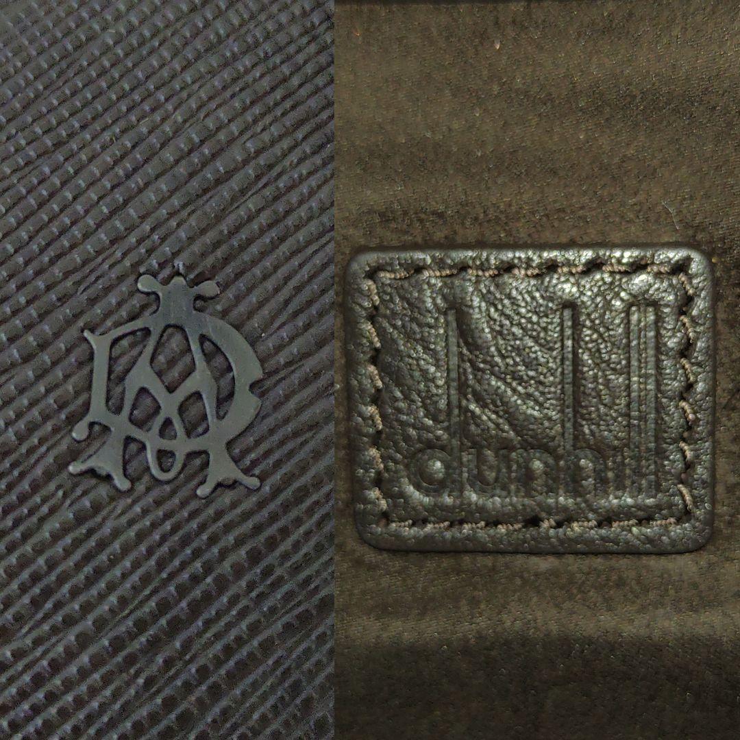 【美品】ダンヒル メッセンジャーバッグ レザー×PVC A4可 総柄 ブラウン