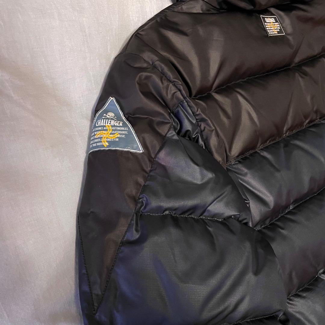 challenger ダウンジャケット　黒×紺　Lサイズ