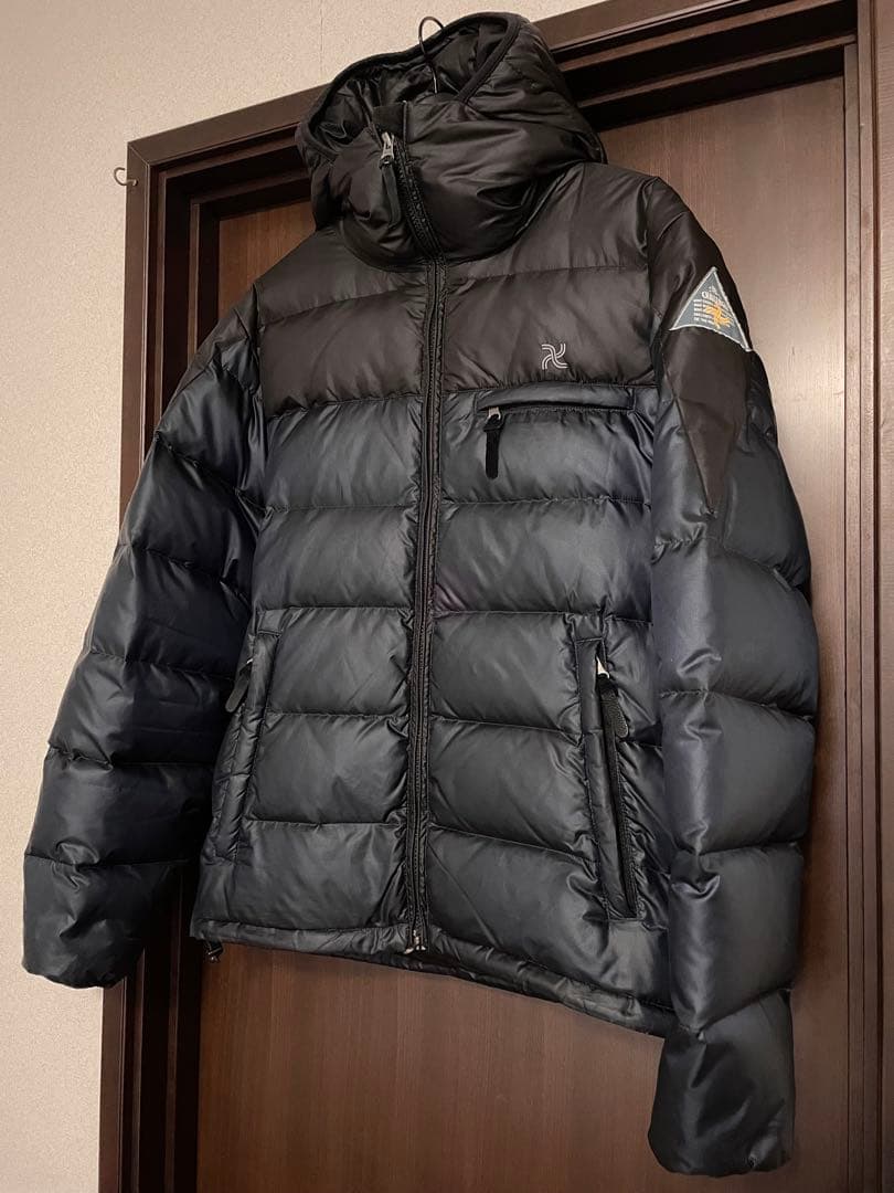 challenger ダウンジャケット　黒×紺　Lサイズ