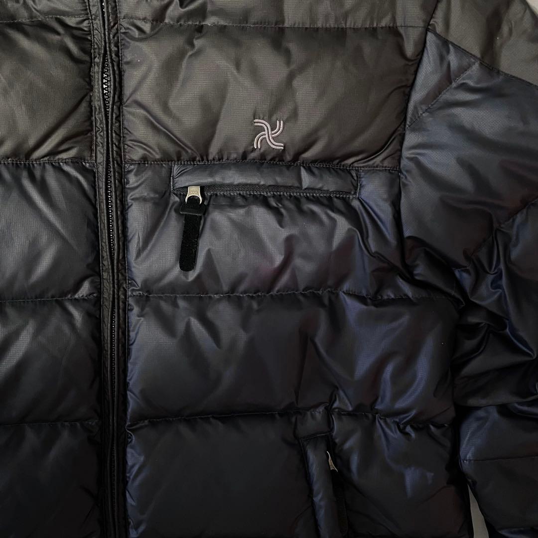 challenger ダウンジャケット　黒×紺　Lサイズ