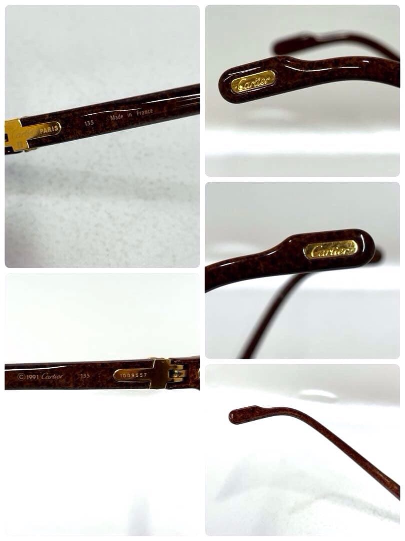 Cartier サングラス　トリニティ　ブラウンカラー　メガネ　フレーム
