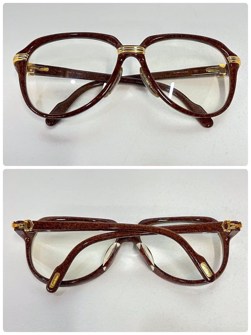 Cartier サングラス　トリニティ　ブラウンカラー　メガネ　フレーム