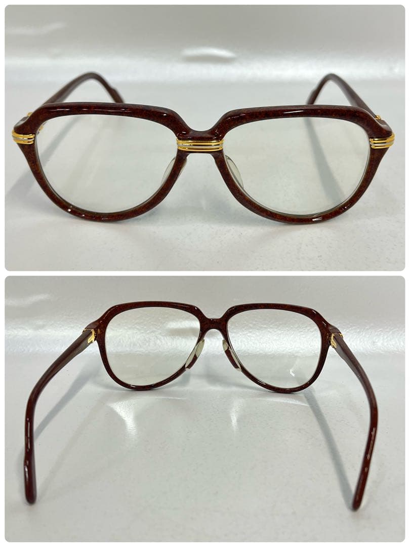 Cartier サングラス　トリニティ　ブラウンカラー　メガネ　フレーム