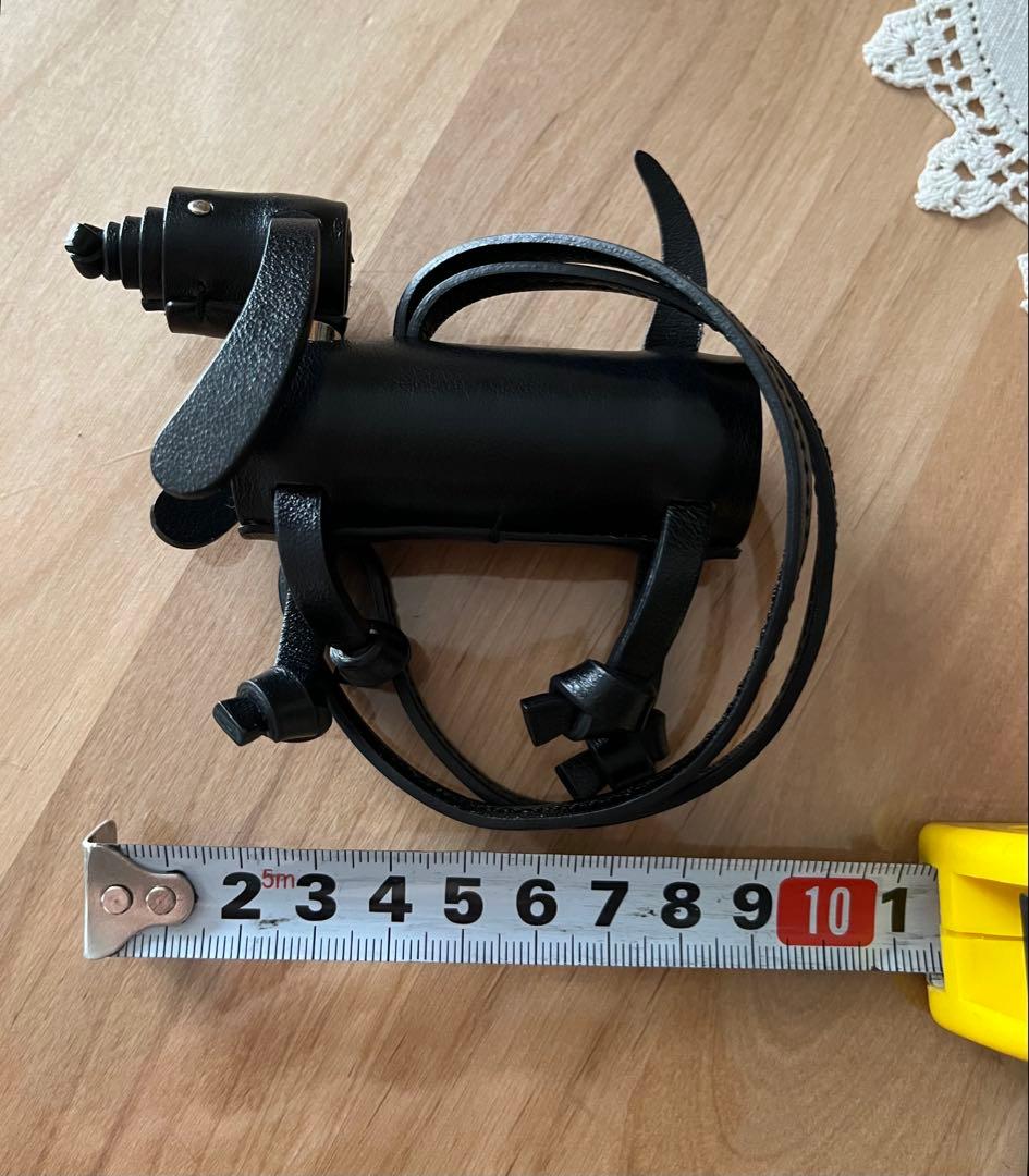 TOD’S トッズ レザー ドッグ チャーム (犬)ストラップ★黒 美品