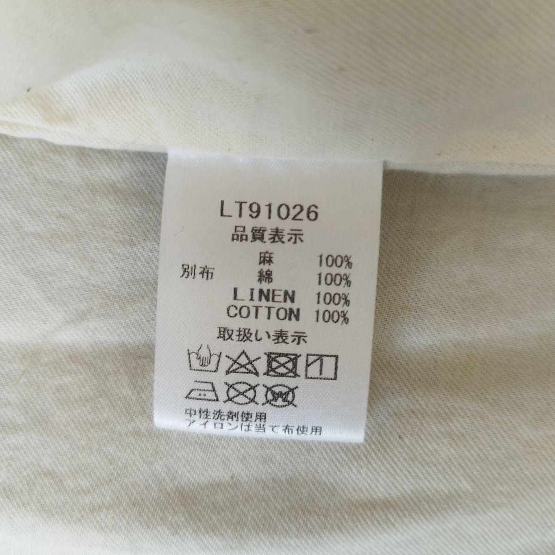 【美品】イチアンティークス 5釦リネンジャケット 麻100% チャコールグレー